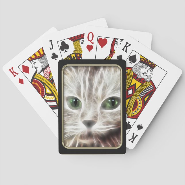 Kitty Fraktal Art Spielkarten (Rückseite)