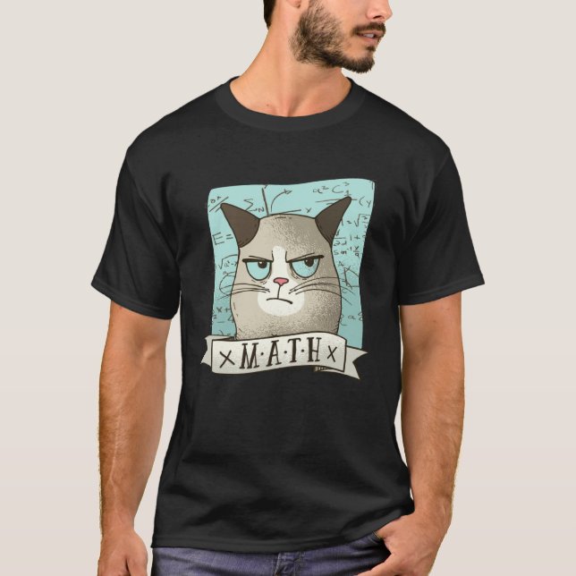 Kitty hasst Mathe Katze T-Shirt (Vorderseite)