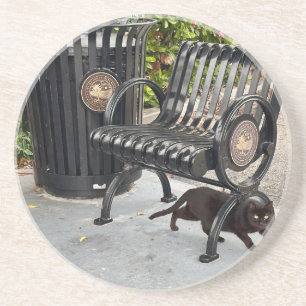 Kitty im Park Getränkeuntersetzer