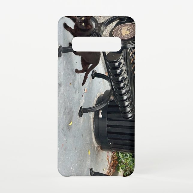 Kitty im Park Samsung Galaxy Hülle (Rückseite)