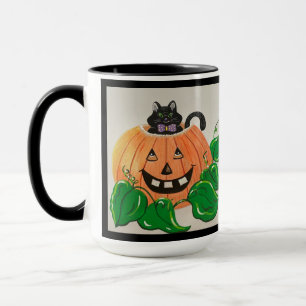 Kitty in Pumpkin Tasse