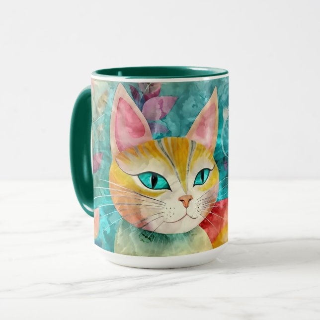 Kitty in the Flower Garden Tasse (Vorderseite Links)