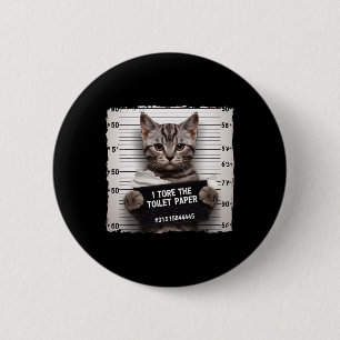 Kitty Jail Foto ich zerrissen die Toilettenpapier  Button