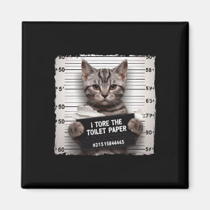 Kitty Jail Foto ich zerrissen die Toilettenpapier  Magnet