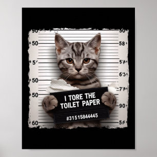 Kitty Jail Foto ich zerrissen die Toilettenpapier  Poster