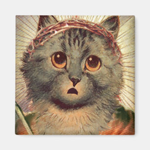 Kitty Jesus mit Krone von Thorns Magnet