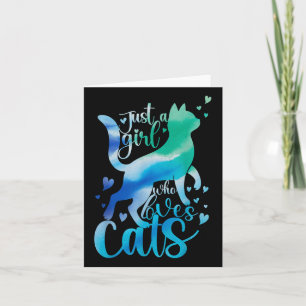 Kitty Just a Girl, die Katzen Lieben, Niedliche Ka Karte