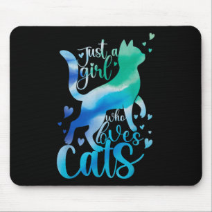 Kitty Just a Girl, die Katzen Lieben, Niedliche Ka Mousepad