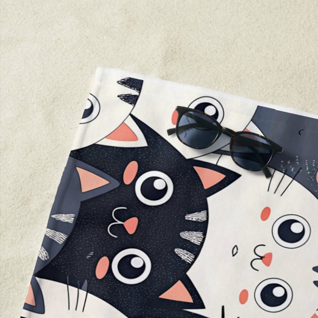 Kitty Kat Kaleidoscope Strandtuch (Beispiel)