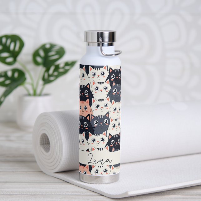 Kitty Kat Kaleidoscope Trinkflasche (Yoga)