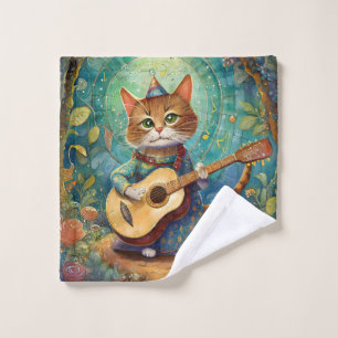 Kitty Kat spielt Gitarre Waschlappen