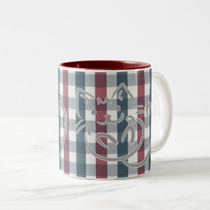 Kitty Katze und Karo Zweifarbige Tasse