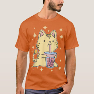 Kitty Kawaii Boba Tea Kata Japan Sweet Otaku Haraj T-Shirt