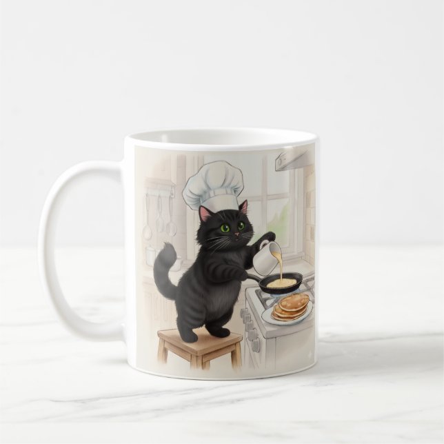 KItty Kichen Schwarze Katze, Kaffeetasse (Links)