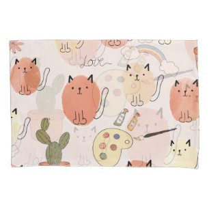 Kitty Kitten Cats: Süße Tier Pattern Kissenbezug