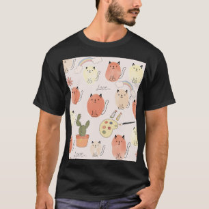 Kitty Kitten Cats: Süße Tier Pattern T-Shirt