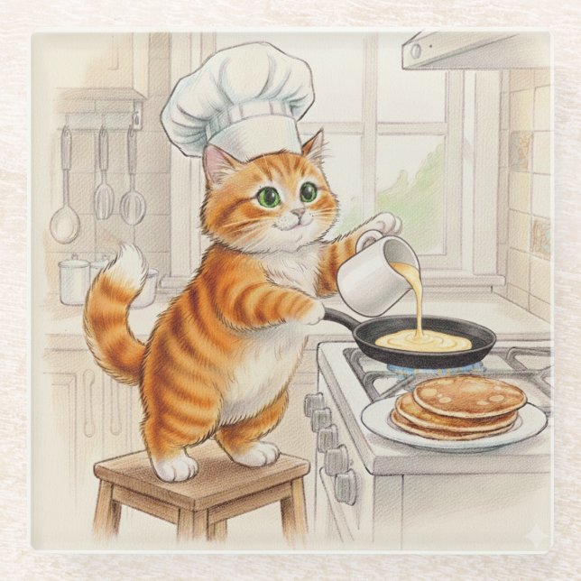 Kitty Küche, Glasuntersetzer (Vorderseite)