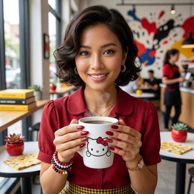 Kitty Latte Mug (Créateur téléchargé)