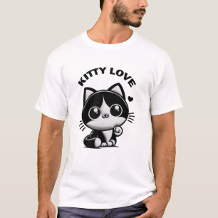 Kitty Love: Noir Süßes Kätzchen T-Shirt