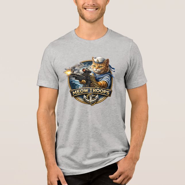 Kitty Marines.  Tri-Blend Shirt (Vorderseite)