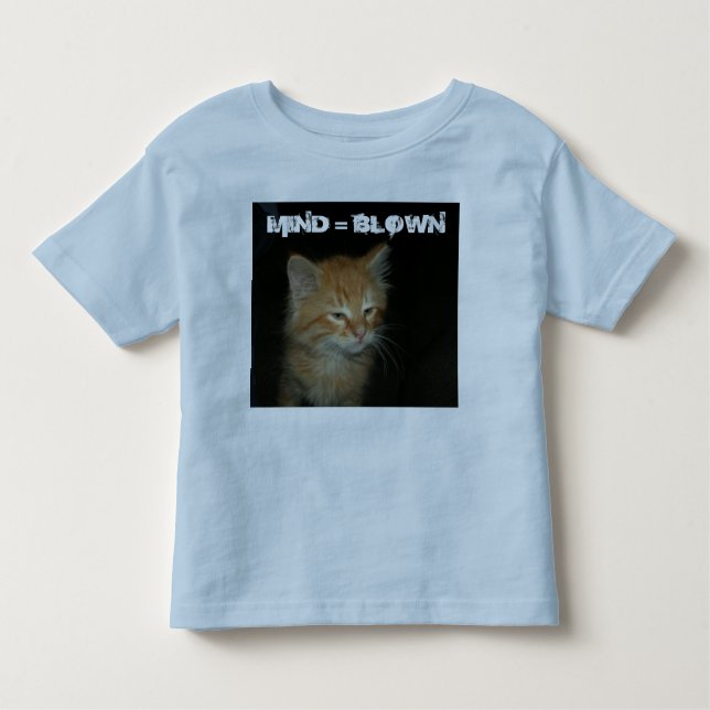 Kitty "MIND = BLOWN" Kleiner Ringer T - Shirt (Vorderseite)