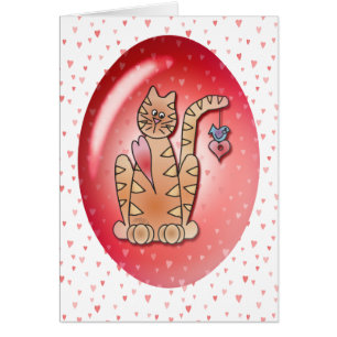 KITTY, OISEAU et COEURS par SHARON SHARPE