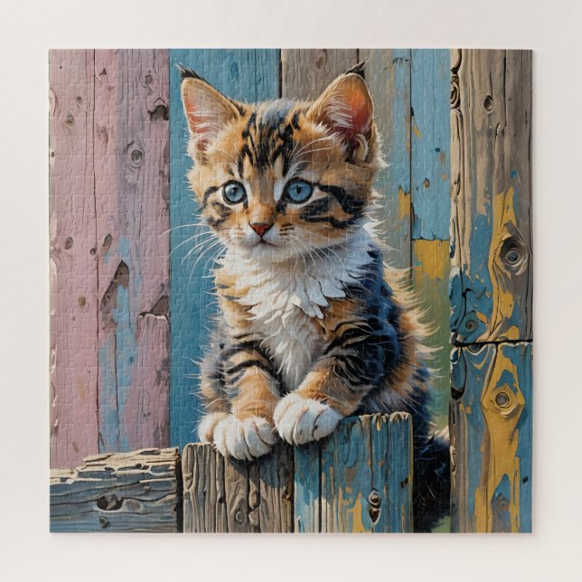 Kitty on a Fence Puzzle (Vertikal)