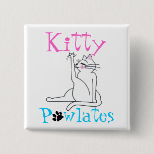 "Kitty PAWlates" Button