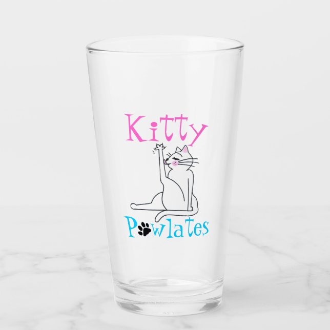 "Kitty PAWlates" Glas (Vorderseite)