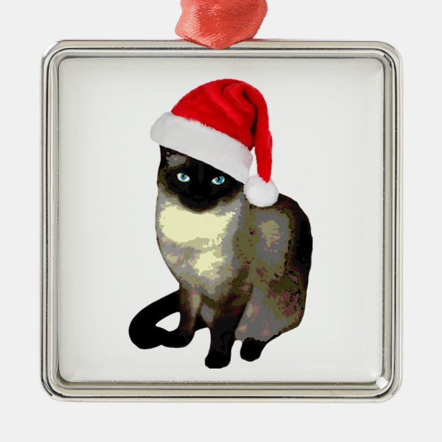 Kitty Paws, Siamesen Katz Weihnachtsschmuck (Vorne)