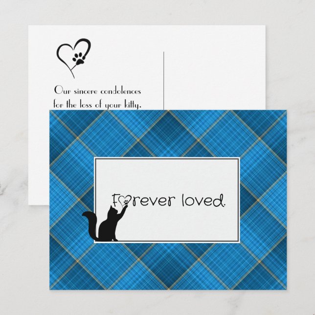 Kitty Pet Loss Beileid von Vet Postkarte (Vorne/Hinten)