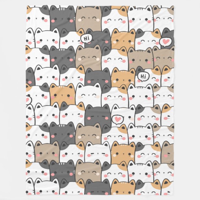 Kitty Power 60x80 Fleece Blanket (Vorderseite)