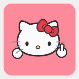 Kitty Quadratischer Aufkleber