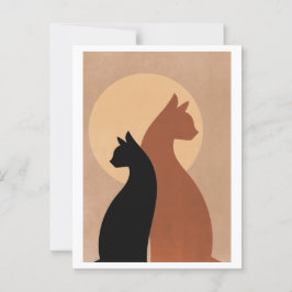 Kitty Silhouetten Postkarte