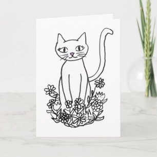 Kitty sitzt Hübsch Karte