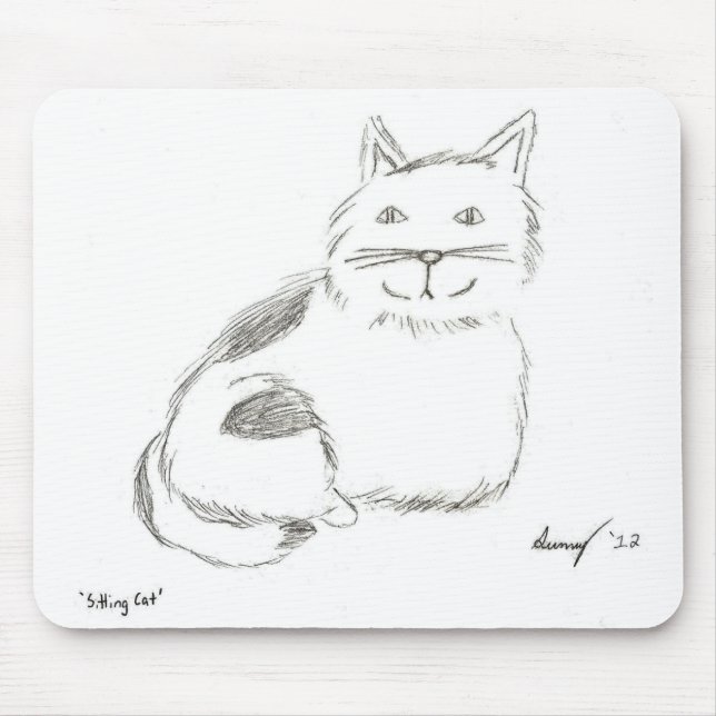 Kitty Sketch Mousepad (Vorne)