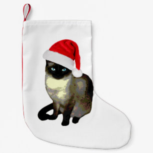 Kitty-Tatzen, siamesische Katze WeihnachtsStrumpf Kleiner Weihnachtsstrumpf