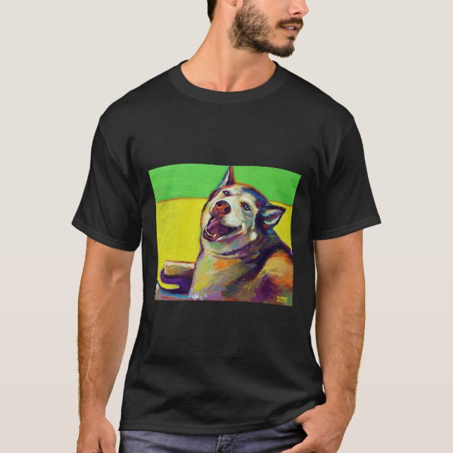 Kitty The Siberian Husky T-Shirt (Vorderseite)
