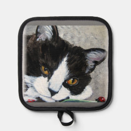 Kitty und Marienkäfer Ofenhandschuhe und Topflappe Topflappen