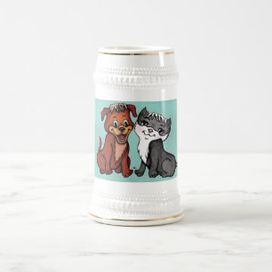 Kitty und Puppy Bierglas