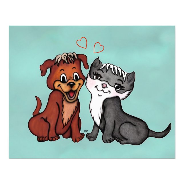Kitty und Puppy Fotodruck (Vorne)