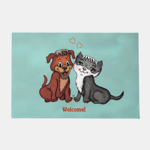 Kitty und Puppy Fußmatte