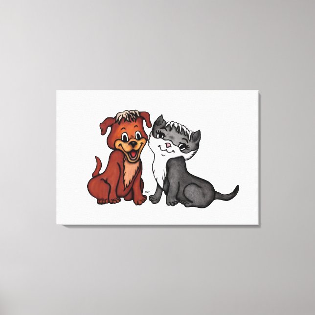 Kitty und Puppy Leinwanddruck (Vorderseite)