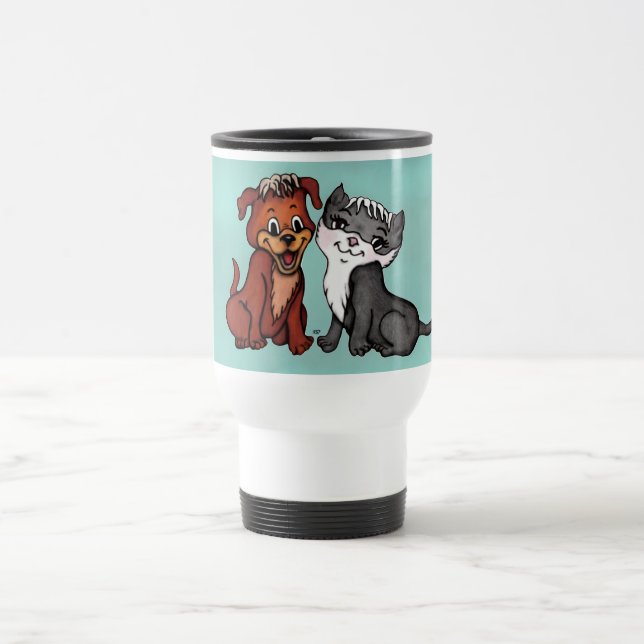 Kitty und Puppy Reisebecher (Mittel)