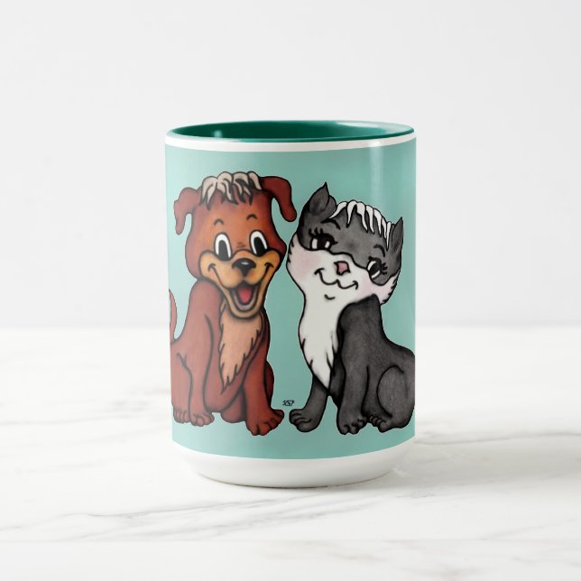 Kitty und Puppy Tasse (Zentrum)