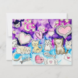 Kitty Valentine Mitteilungskarte