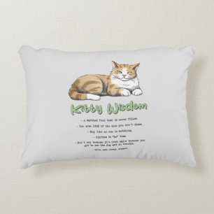Kitty Wisdom - Funny Cat Rules with a Brown Cat Dekokissen