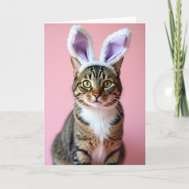 Kitty With Novelty Ears Card Karte (Vorderseite)