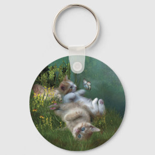 Kitty wünscht Kunst-Schlüsselanhänger Schlüsselanhänger