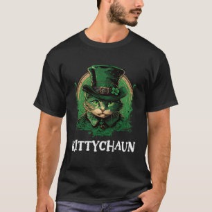 Kittychaun St Patricks Day Katze Süße Katze Teenag T-Shirt